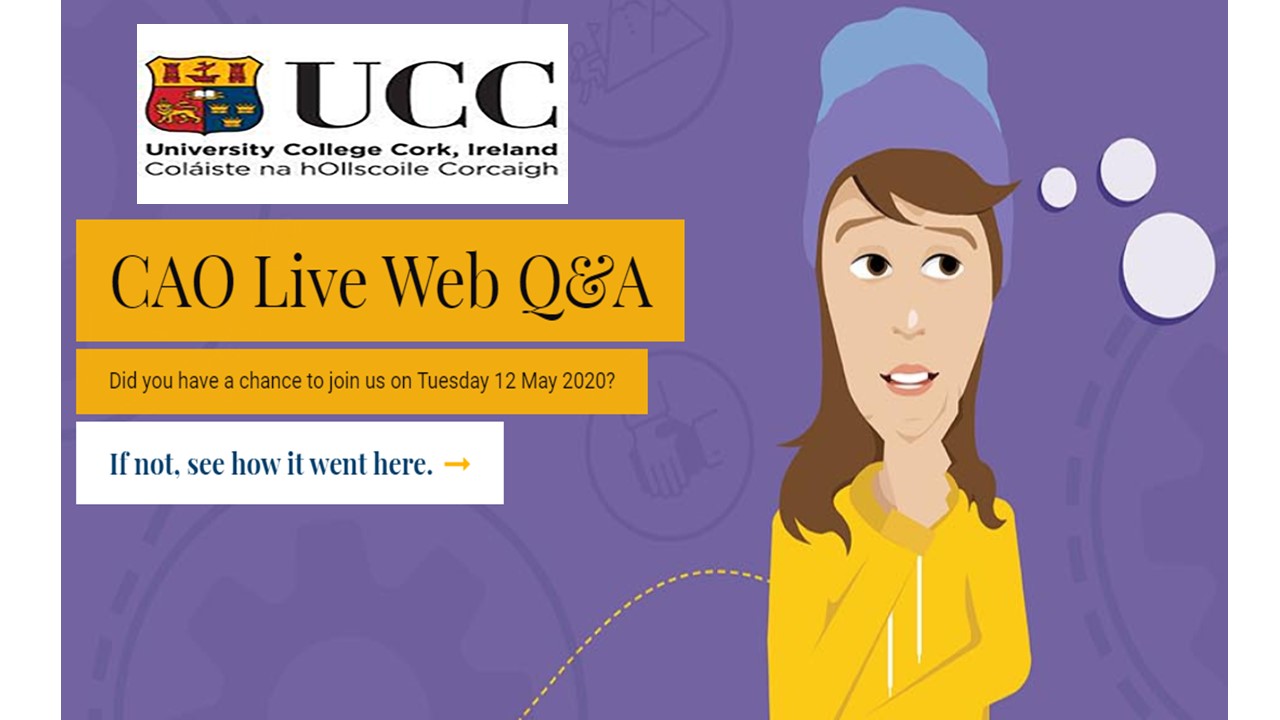 UCC to host CAO Change of Mind Live Chat Glanmire Community College